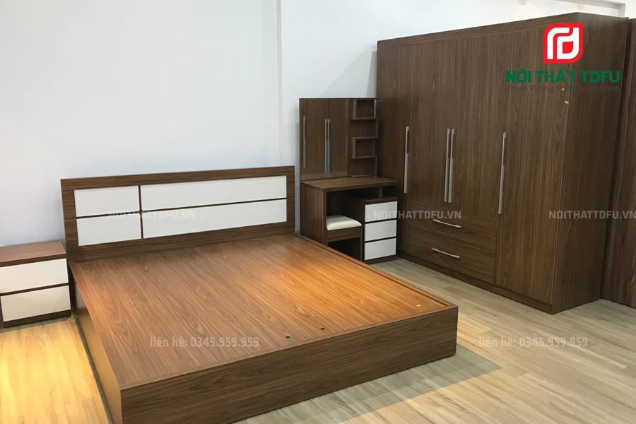 Combo phòng ngủ chất liệu gỗ MDF tại Hải Phòng