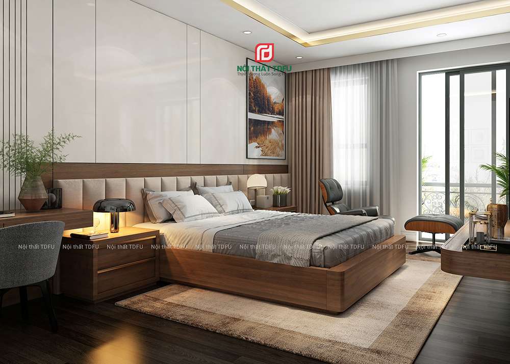 Thiết kế nội thất phòng ngủ master hiện đại - Anh Hùng Lê Hồng Phong